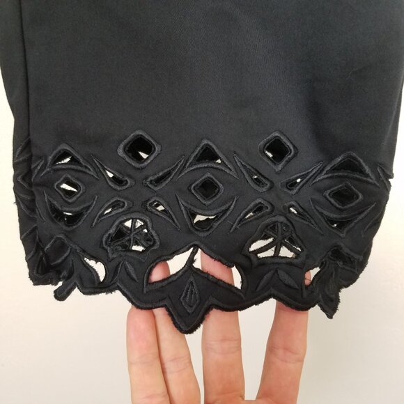 Cache Cropped Stretch Dress Pants Black Size 4 - Picture 3 of 6